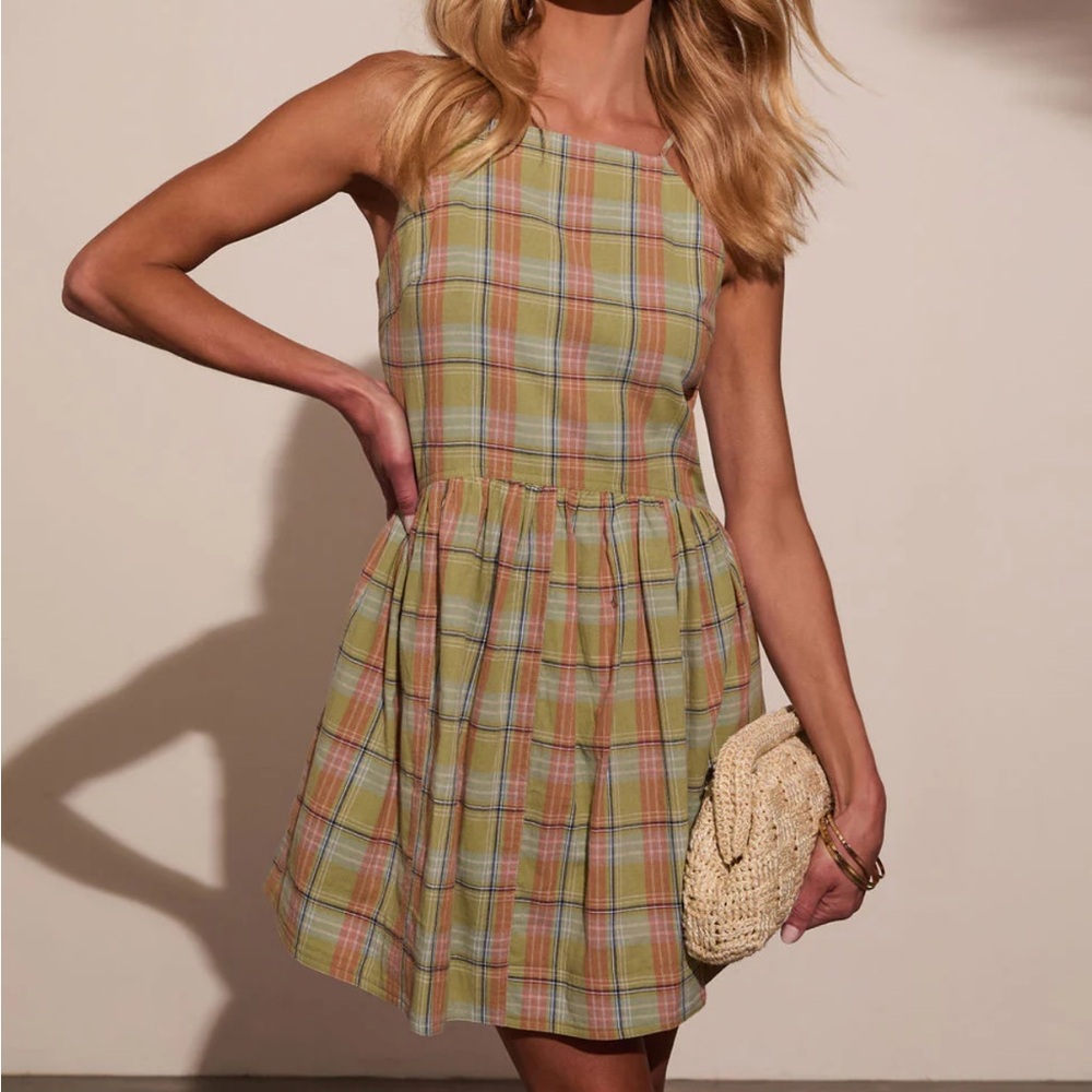 Vici Marbella Plaid Mini Dress